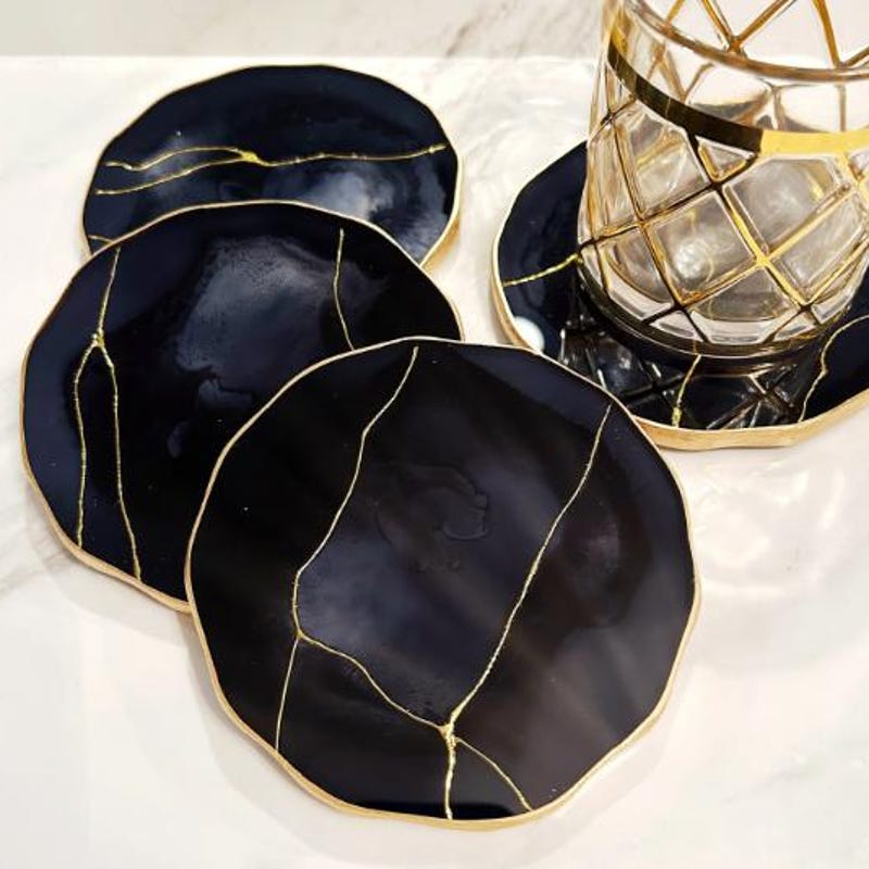 Kintsugi Coaster - Etsy