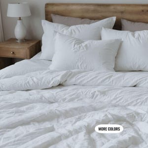 Bedding Set Duvet Cover – Linen Pillowcases and Duvet Cover Set – King, Queen, Full Sets with Pillowcases – Sustainable Natural Linen