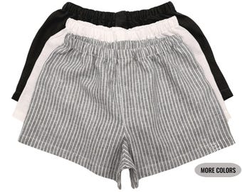 Calzoncillos bóxer para dormir para hombre y mujer: bóxers unisex de lino orgánico. Ropa interior para mujer.