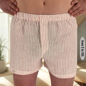 Everyday Boxer Shorts – Soft Breathable Linen Underwear for Women/Men, Loose Fit Sleep Shorts