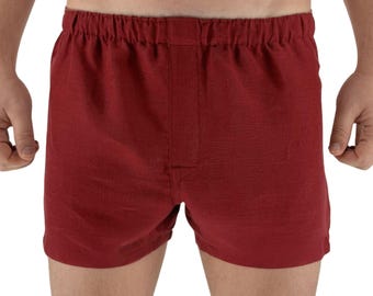 Calzoncillos bóxer de cáñamo para hombre: ropa interior transpirable y sostenible - Conjunto de bóxer de cáñamo para hombre