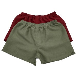 3 Pack Hemp Boxers for Men - Breathable Organic Boxer Briefs - Anti-Odor Soft Underwear - Lightweight Hemp Boxer Shorts Natural Look