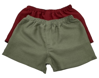 Paquete de 3 bóxers de cáñamo para hombre - Calzoncillos bóxer orgánicos transpirables - Calzoncillos bóxer ligeros