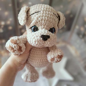 Custom Crochet Dog Plush Toy, Amigurumi Puppy Doll, Stuffed Animal Dog Plushie Birthday Gift, Personalized Pet Lover Gift, Handmade Memory