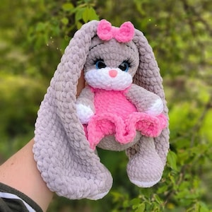 Custom Crochet Bunny Plush, Personalized Rabbit Doll, Handmade Stuffed Plushie Hare, Baby Gift Soft Toy, Perfect Bunny New Mom Gift