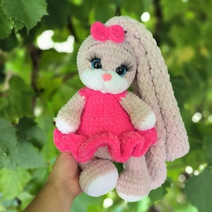 Custom Crochet Bunny Plush, Personalized Rabbit Doll, Handmade Stuffed Plushie Hare, Baby Gift Soft Toy, Perfect Bunny New Mom Gift