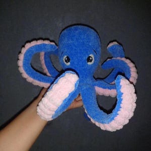 Crochet Octopus Plushie Toy, Amigurumi Stuffed Octo Soft Toy, Cute Sea Creature Stuffed Animal Octopus Doll, Ocean Nursery Decor