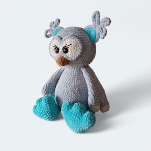 Crochet Owl Bird, Cute Crochet Owl Toy, Personalized Owl Doll, Stuffed Animal Nursery Decor, Custom Owl Lover Gift, Owl Baby Shower
