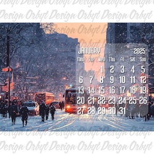 2025 Illustration Calendar - A4 Size, Printable, Picture, Wall Art, Digital Prints, Digital Goods