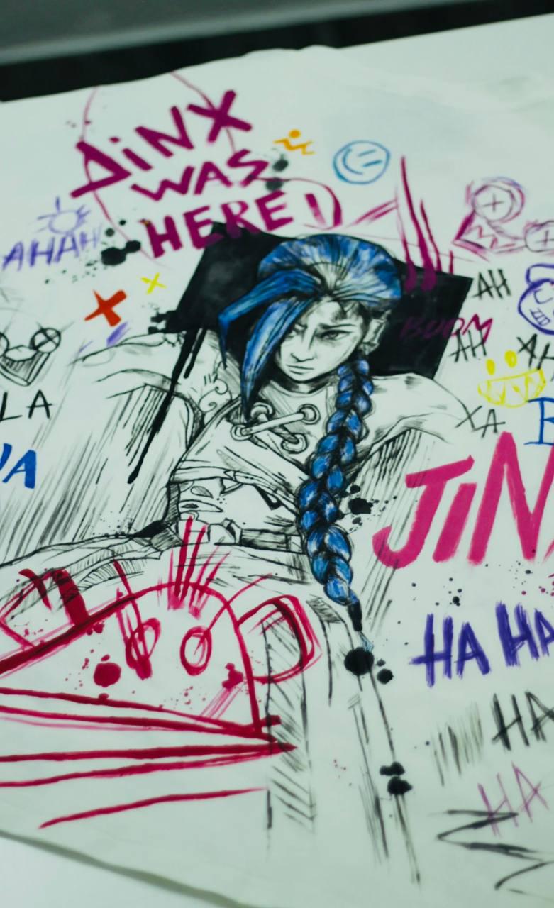 Hand-Painted jacket anime, custom Hand-painted cloth arcane, Unique Personalized Your Idea League of Legemds, LoL