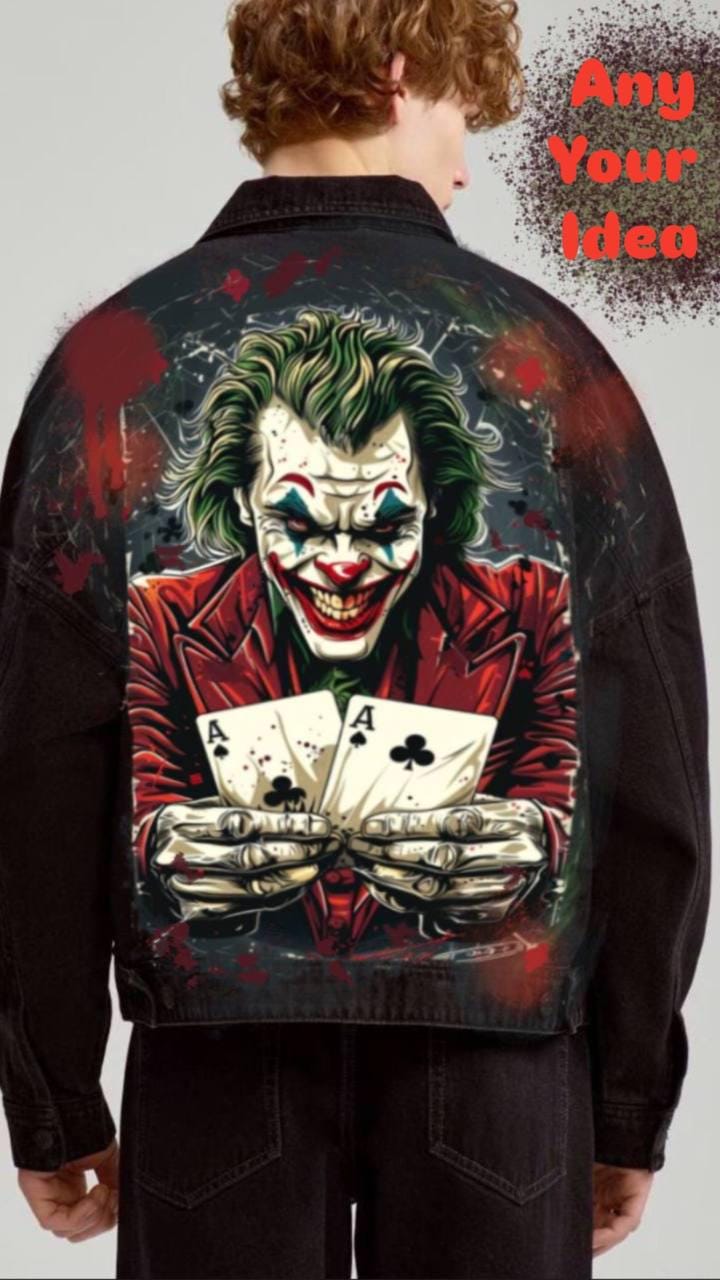 ジャケット・アウター WIND AND SEA  THE JOKER MASCOTOKDS COAT Property of Joker Jacket Blue and Red With Gold Chain and