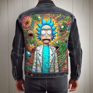 Hand Painted Jacket Made to Order: Painted Denim Jacket, Unique Personalized Clothes for Any Your Idea, Custom Jean Jacket for Men or Women!