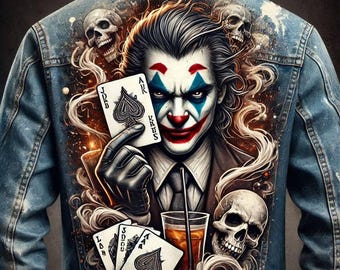 Hand-Painted jacket, custom Hand-painted cloth, Unique Personalized Your Idea, Personalized Denim Jacket