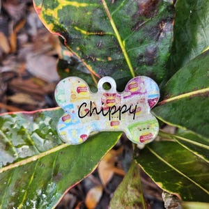 Personalized Completely Custom Pet Tag | Dog Tag | Cat Tag | Collar ID Tag | Solid | Metallic | Resin Epoxy Name Keychain | Gift Ideas