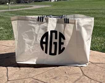 Monogramed Oversized Storage Bag