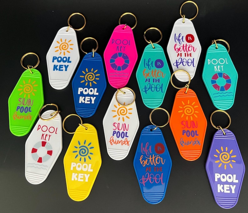 Pool Key Keychain - Etsy