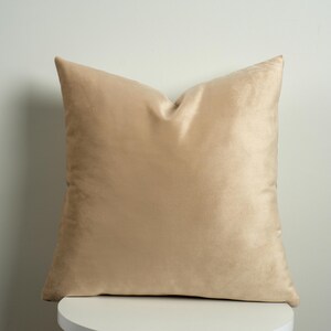 Fodera per cuscino in velluto color crema / Fodera per cuscino per divano di lusso / Cuscino lombare in velluto / 17 opzioni di colore / Cuscino decorativo moderno, 17x17 18x18