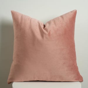 Baby Pink Velvet Pillow Case | Luxury Soft Velvet Cushion | Decorative Throw Pillow for Sofa, Armchair, Bedroom | 17 Colors Available