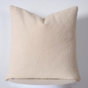 Luxury Ivory White Plush Pillow Cover, Soft and Cozy, 18 Colors, Custom Sizes – Decorative Throw Cushion for Sofa, Bed, Living Room