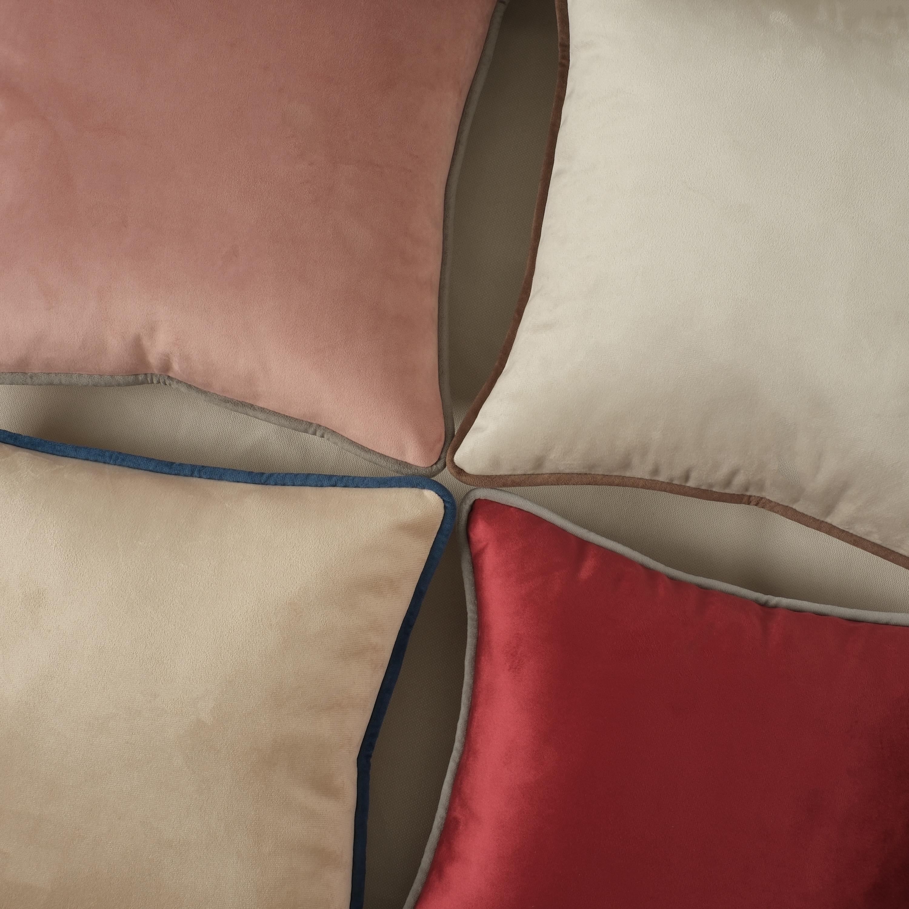 Luxury Velvet Pillow Cover With Piping | Decorative Throw Pillow Any ...