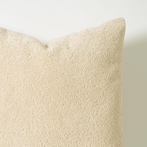 Fodera per cuscino Teddy Boucle Light Cream, cuscino morbido e riccio, federa per cuscino lombare in peluche, cerniera invisibile, arredamento per camera da letto, dimensioni personalizzate