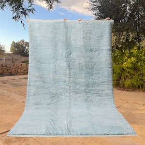 Hellblauer Teppich, Teppich für Wohnzimmer, Schlafzimmer, stilvoller Bodenbelag