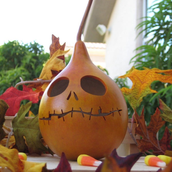 Halloween Gourd Jack-O-Lantern (inspired by Tim Burton)