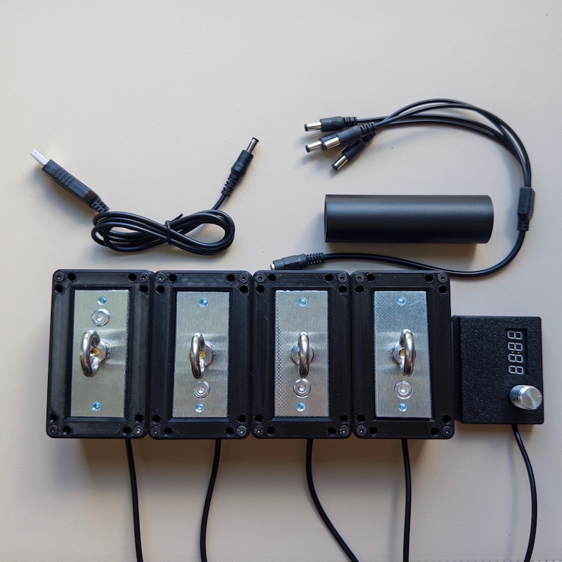 Maglock Daily Timer Maglock Wired Classic Bundle: 4 Locks, Timer, Adapters, Power Bank ...