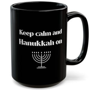 Keep Calm and Hanukkah On Mug, Jewish Holiday Decoration, Hanukkah Gift, Hanukkah Mug, Hanukkah Celebration, Hanukkah Decor, Support Israel