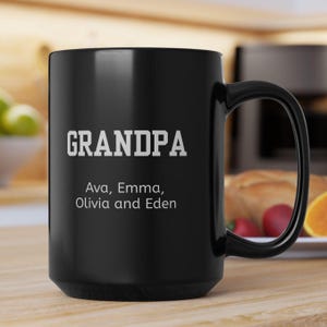Custom Grandpa Mug, Personalized Coffee Cup, Father&#39;s Day Gift, Grandparents Gift, Fathers Day Mug, Personalized Gift For Grandpa