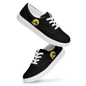 Leap Whale Orca Black Women’s lace-up canvas shoes