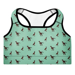 Soutien-gorge de sport rembourré vert Bird and Raptor