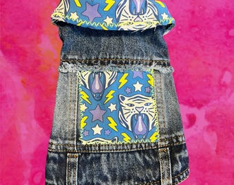 Punk Rock Pet Vest: Custom Screaming Kitty Jacket