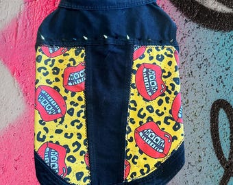 Punk Pet Vest - Big Dog Punk Life Denim Battle Jacket