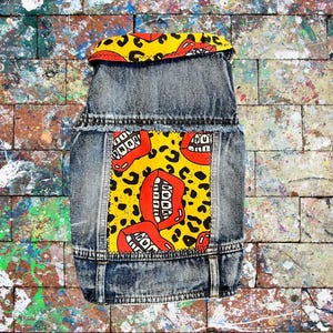 Nitad Punk Life Pet Vest – Anpassade märken, Denim Battle Jacket