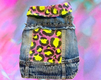 Punk Rock Pet Vest: Purple Cheetah Jacket