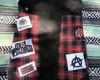 Chaleco para mascotas Big Dog Punk Rock - Cuadros Punk