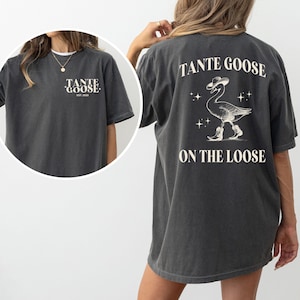 Personalized Auntie Silly Goose Comfort Colors® Shirt, Funny Goose Lover, One Silly Goose Birthday, Tante Gift From Niece, Aunt Gift Nephew