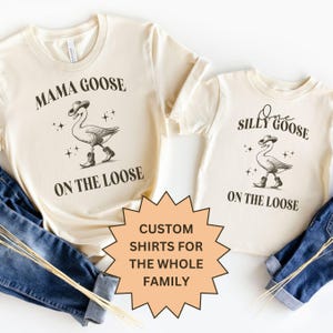 One Silly Goose 1st Matching Family Birthday Shirts, Custom Goose TShirt, Silly Goose First Birthday, Mama Dada Goose Tee, Funny Goose Lover