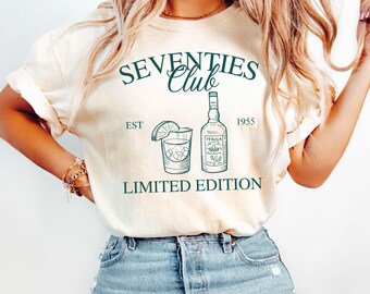 70th Birthday Comfort Colors Shirt, Seventies Club Custom EST 1955 Tee, Happy Seventieth Birthday Gift For Wife Or Husband, 70 Year Bday Top