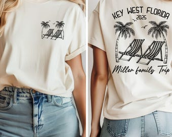 Personalized Family Beach Vacation Shirt Family Beach Trip Custom Family Name Year Text Matching Vacation Tee Summer 2025 Cousin Travel Gift