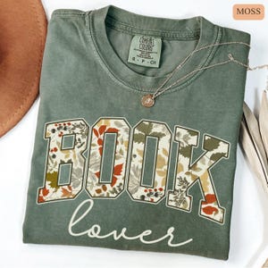 Fall Book Lover Comfort Colors Shirt, Reading Club T-Shirt, Librarian Gift, Bookish Merch, Cozy Autumn Reader Tee, Teacher Gift, Book Girly