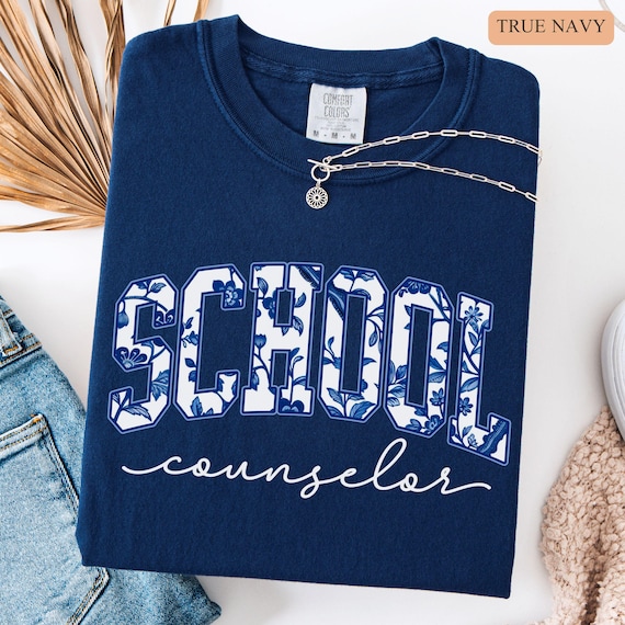 Comfort Colors School Counselor Shirt, School Counseling Gift, Toile De Jouy Mental Health School Counselor Shirt, Gift For Counselor School