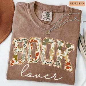 Fall Book Lover Comfort Colors Shirt, Reading Club T-Shirt, Librarian Gift, Bookish Merch, Cozy Autumn Reader Tee, Teacher Gift, Book Girly