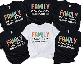 Custom Family Reunion Shirt Personalized Matching Family Reunion 2025 Custom Location Year Reunion Group Tee Cousin Crew Vacation Trip Shirt