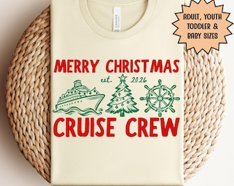 Custom Christmas Cruise Crew Shirt Merry Cruisemas Shirt Family Christmas Cruise Crew 2026 Matching Christmas Cruise Tee Holiday Cruise Tee