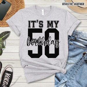 Custom 50th Birthday Party Shirts, Retro Birthday Crew Matching Tee, It's My 50th Birthday Group T-Shirt, Personalized Birthday Squad TShirt image 3