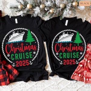 Personalized Christmas Cruise 2025 Shirt, Custom Family Christmas Cruise Crew Tee, Family Christmas Cruise Shirt, Christmas Family Vacation