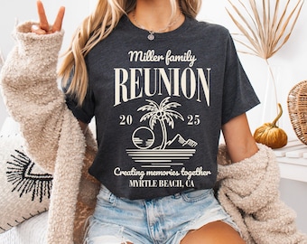 Custom Family Reunion Shirt Personalized Matching Family Reunion 2025 Custom Location Year Reunion Group Tee Cousin Crew Vacation Trip Shirt