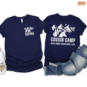 Cousin Camp 2025 Shirt, Custom Camping Trip Family Reunion Tee, Family Vacation Matching Cousin T-Shirt, Summer Campfire Life, Cousin Crew